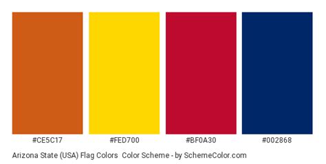 Arizona State (USA) Flag Colors Color Scheme » Blue » SchemeColor.com