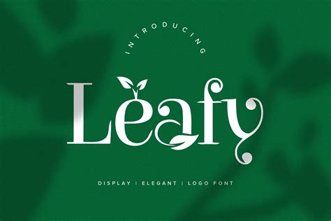 Leafy Logo Font | Fonts ~ Creative Market