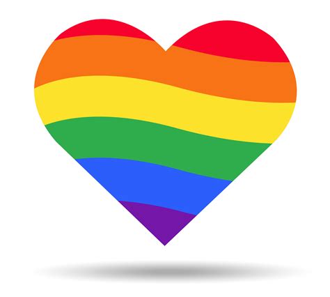 rainbow flag LGBT symbol on heart 533153 Vector Art at Vecteezy