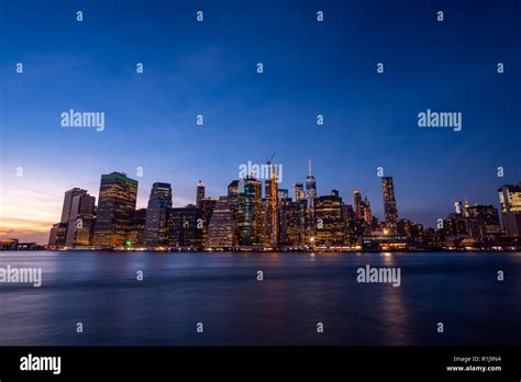 Manhattan night view Stock Photo - Alamy