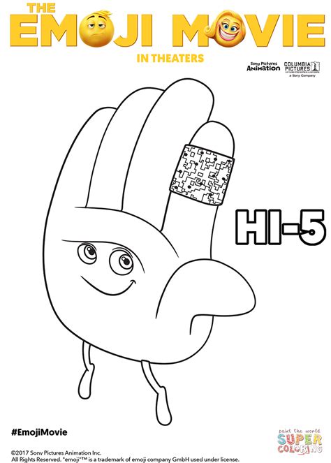 HI-5 coloring page | Free Printable Coloring Pages