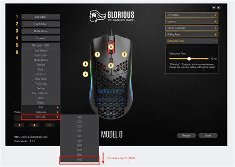 Glorious Model O : increase "DPI Lock" values : r/MouseReview