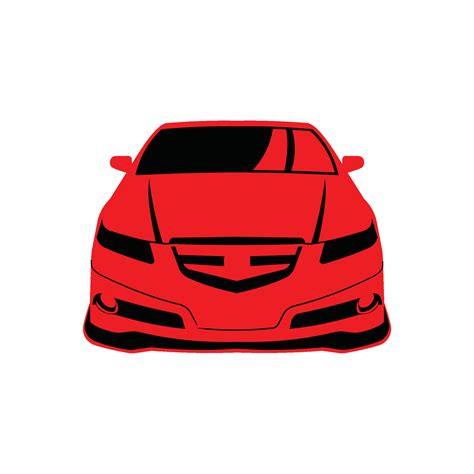 car logo front view red vector 31769392 Vector Art at Vecteezy