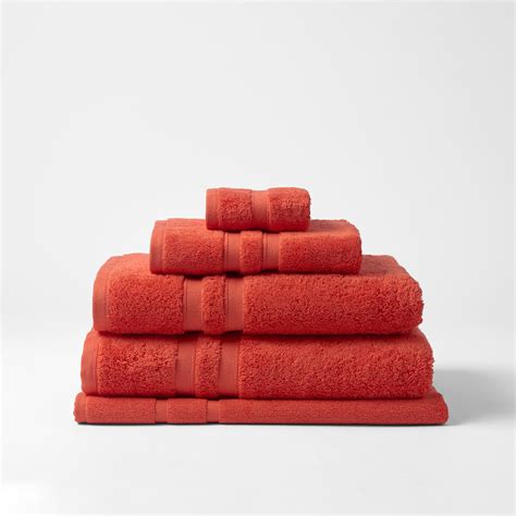 Buy Egyptian Luxury Towels - Coral Red Online | Bed Bath N' Table