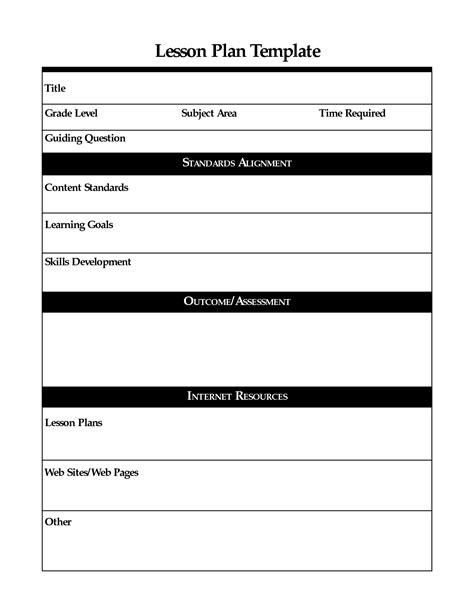 Daily Lesson Plan Template | Fotolip.com Rich image and wallpaper