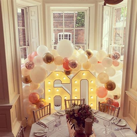 Light Up Numbers and Organic Balloon Arch for a 60th Birthday. | Balloon arch, Balloons, 60th ...