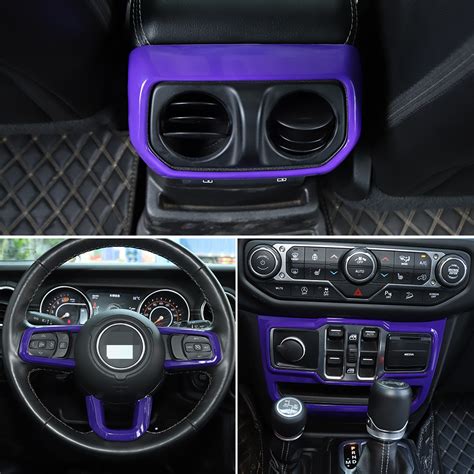 Interior Decoration Cover Trim Accessories kit For Jeep Wrangler JL 18 ...