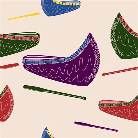 Editable Vector of Oblique View Native American Canoe With Paddle Illustration in Various Colors ...