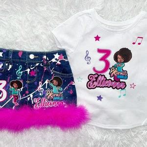 Custom Cartoon Inspired Skirt Set - Etsy