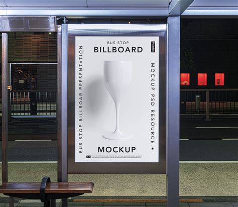 Bus Stop Psd Billboard Mockup | Pixeden Club