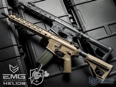 EMG Helios Knight's Armament Licensed SR-16E Mod2 MLOK Airsoft AEG Rifle (Model: CQB / Black ...