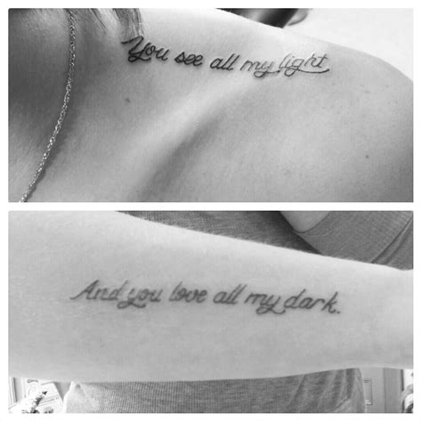 Me and roxys tattoo! In love! You see all my light, and you love all my ...