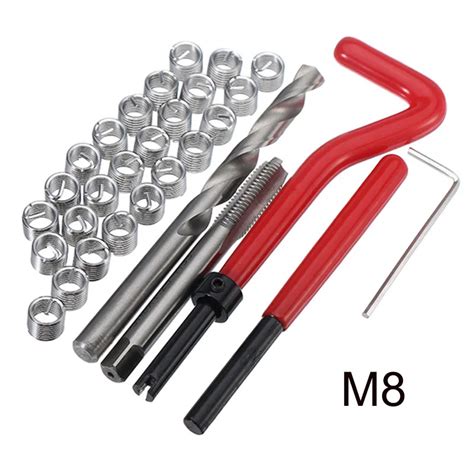 30pcs Metric Thread Repair Insert Kit M8 for Helicoil Car Pro Coil Drill Tool New|Hand Tool Sets ...