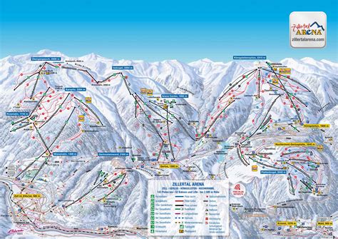 Zillertal ski map