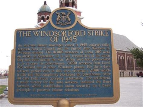 "THE WINDSOR FORD STRIKE OF 1945" - Ontario Provincial Plaques on Waymarking.com