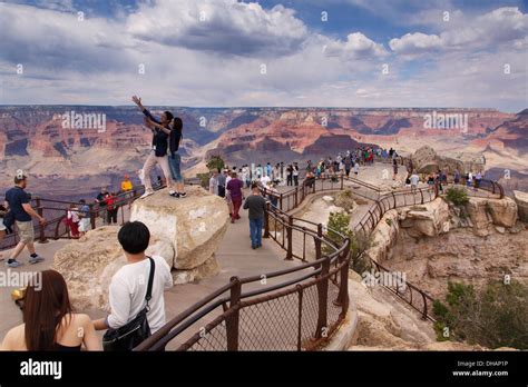 Mather Point, South Rim, Grand Canyon National Park, Arizona Stock Photo - Alamy