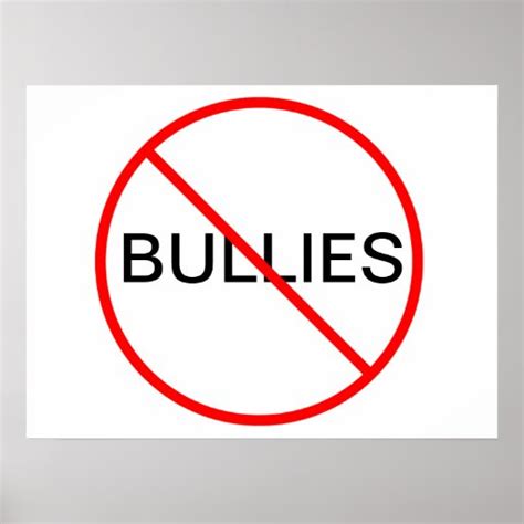 No Bullies Poster