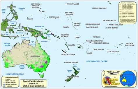 World Map Pacific Islands | Cities And Towns Map