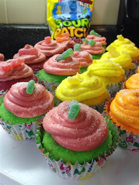 Delicious Sour Patch Kids Cupcakes