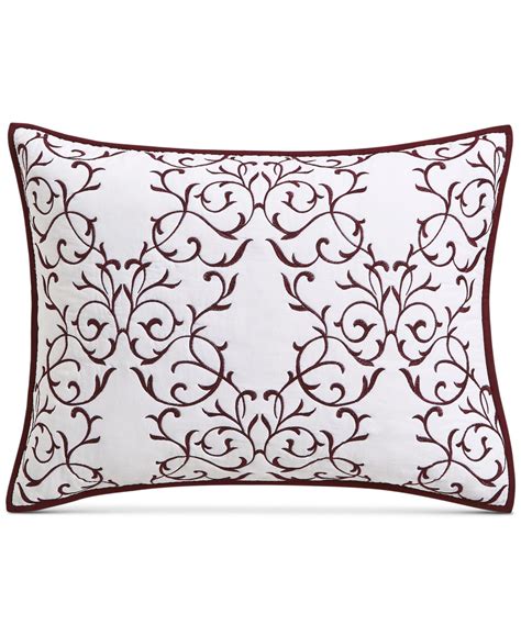 New Martha Stewart Chateau Quilted Cotton Standard Pillow Sham $70 Tan Beige Pillow Shams Home ...
