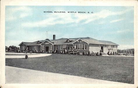 Myrtle Beach South Carolina SC School Building Linen Postcard | United States - South Carolina ...