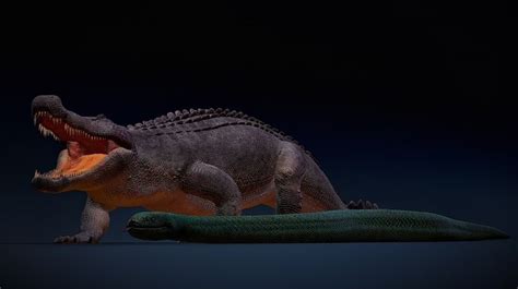 Largest ever crocodilian and snake. Deinosuchus and Titanoboa size visualization , Darko Lončar ...