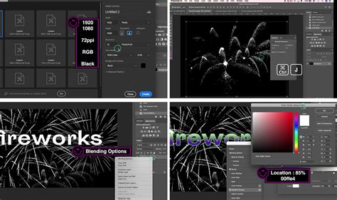 Make Fireworks Image - Photoshop Tutorial on Behance