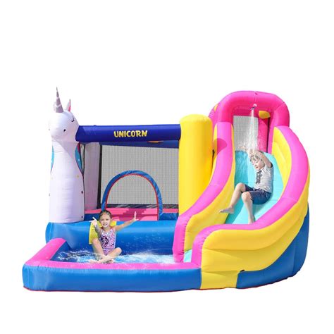 Buy Doctor Dolphin Inflatable Bounce House: Outdoor Unicorn Jumping Castle - Water Slide ...
