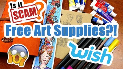 FREE WISH HAUL?! ~ Art Supplies from WISH - YouTube