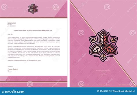 Formal Letter Template with Lorem Ipsum Text and Logo Stock Vector - Illustration of pattern ...