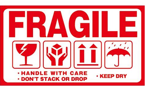 Buy Pack of 'This Way Up/Large Fragile - Please Handle with Care' Packing Stickers/Sticky Labels ...