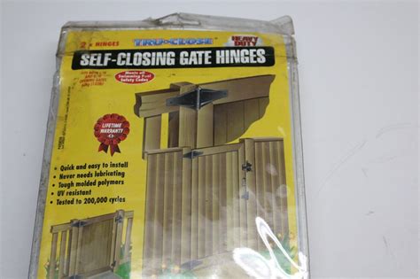 TRU-CLOSE (2), a pair, SELF-CLOSING GATE HINGES, measure 15" long x 5" wide – Contino