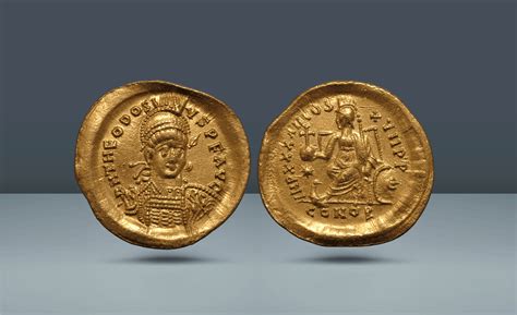 ROMAN EMPIRE. Theodosius II, 402-450 AD Constantinople, c. 443-450 AD ...