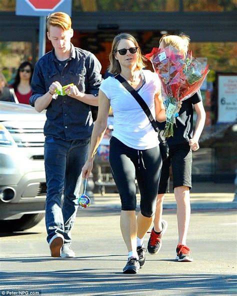 Quick trip: Jodie Foster was seen shopping for flowers in Los Angeles on Friday with her 2 sons ...