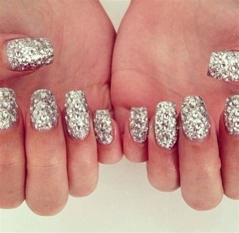 Sliver Diamond Glitter Nails Pictures, Photos, and Images for Facebook, Tumblr, Pinterest, and ...