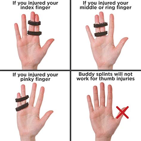 BraceAbility Buddy Tape Finger Splint Wraps | Non-Slip Loop Straps for Treating/Taping a Jammed ...