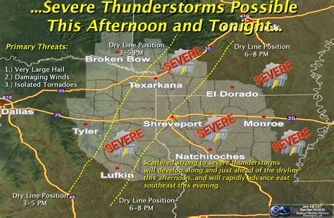 Severe Weather Possible for Texarkana Area Sunday Afternoon | Texarkana Today