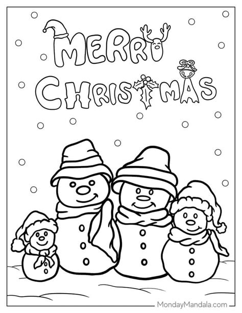 Snowman Family Coloring Pages