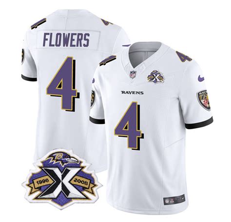 Men's Baltimore Ravens #4 Zay Flowers Black 2023 F.U.S.E With Patch Throwback Vapor Limited ...