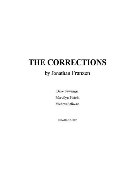 The Corrections | PDF