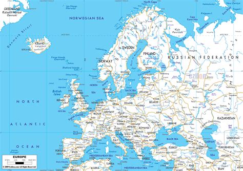 Road Map of Europe | Europe map, Map, European map