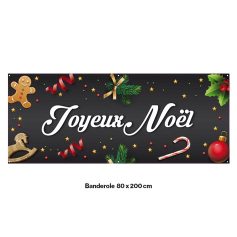 Vente Flash - Banderole - Joyeux Noël (modèle 4) - Livraison offerte