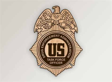 DEA Task Force Officer DOJ Drug Enforcement Badge SVG Vector | Vector911