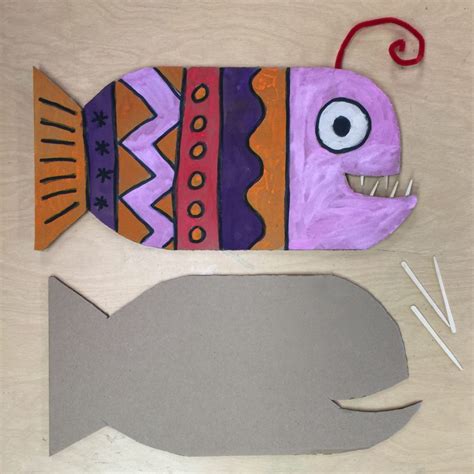 Cardboard Angler Fish · Art Projects for Kids