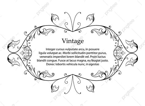 Vector Illustration Of A Vintage Floral Frame Template Download on Pngtree