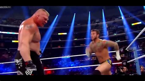 CM Punk vs. Brock Lesnar - SummerSlam 2013 Highlights - YouTube