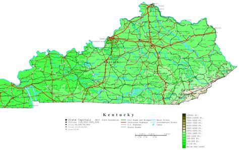 Printable Map Of Kentucky