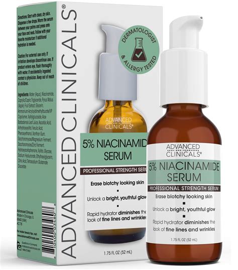 Advanced Clinicals 5% Niacinamide Serum Professional Strength 1.75 fl oz (52mL) - Walmart.com