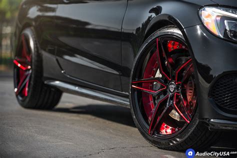 20" Staggered Marquee Wheels 3259 Black Red Inner Extreme Concave Rims #MQ003-2