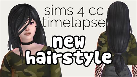 Sims 4 CC Timelapse - A brand new Hairstyle, from scratch! - YouTube